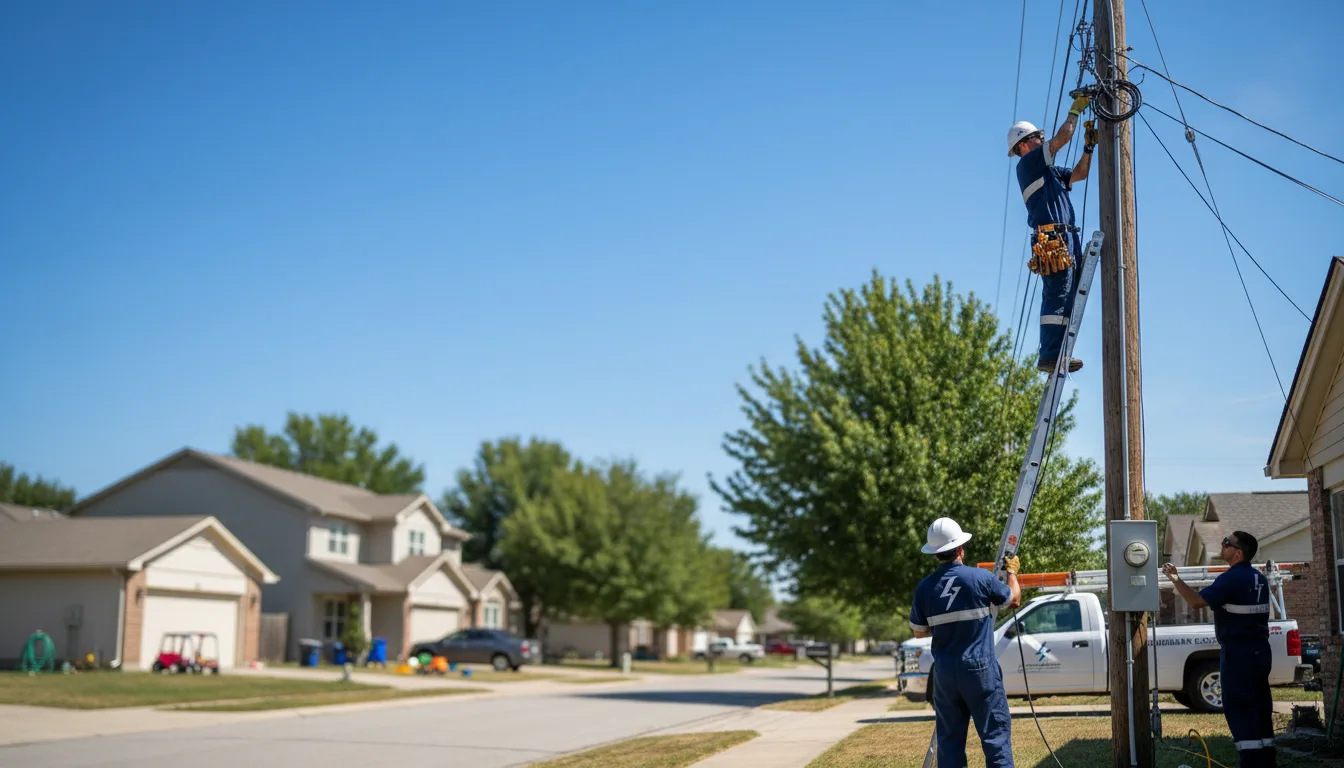 Residential electrician providing installation services in Claremont, MN